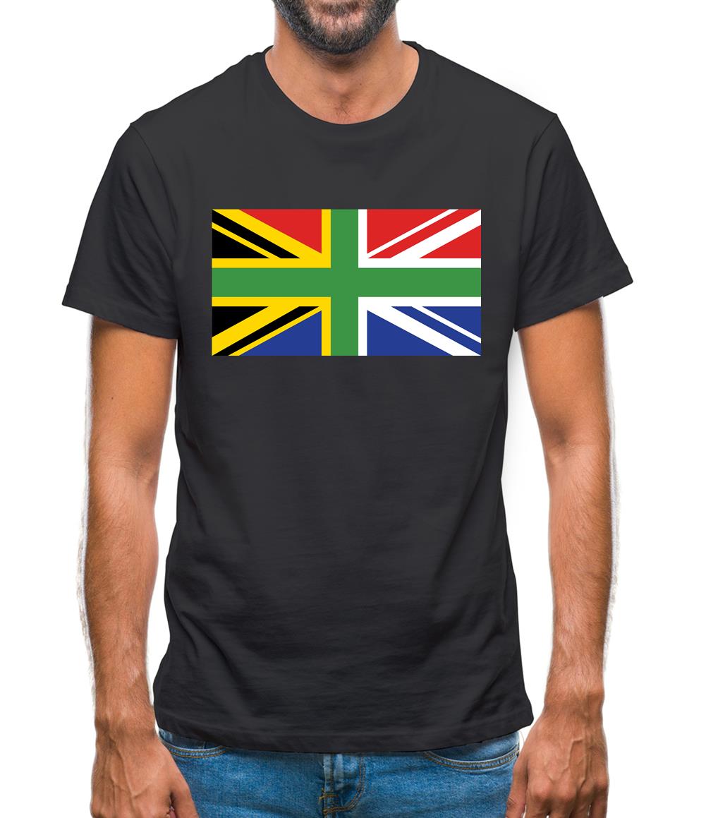 South African Union Jack Flag Mens T-Shirt South African Union Jack Flag Mens T-Shirt