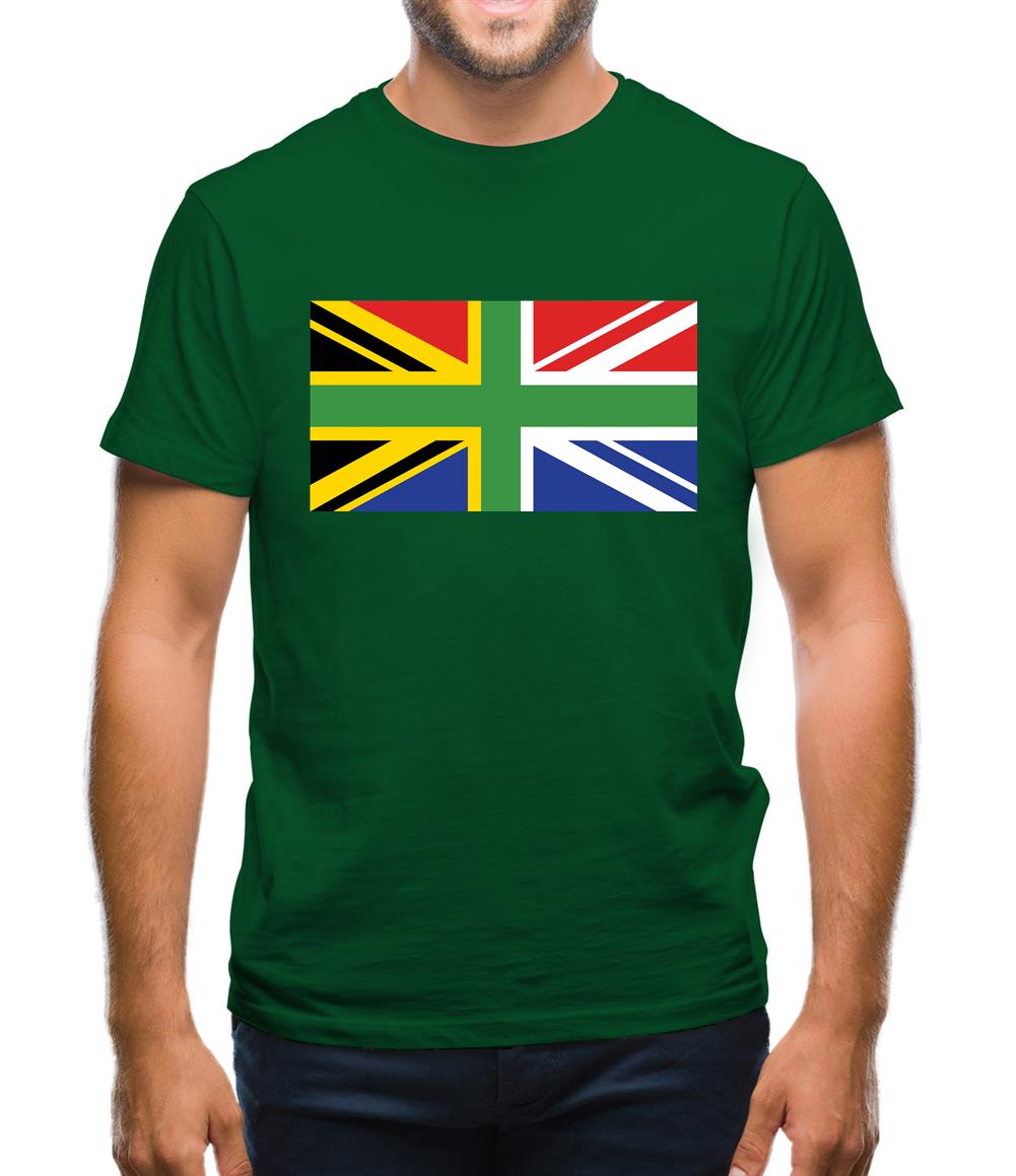 South African Union Jack Flag Mens T-Shirt South African Union Jack Flag Mens T-Shirt