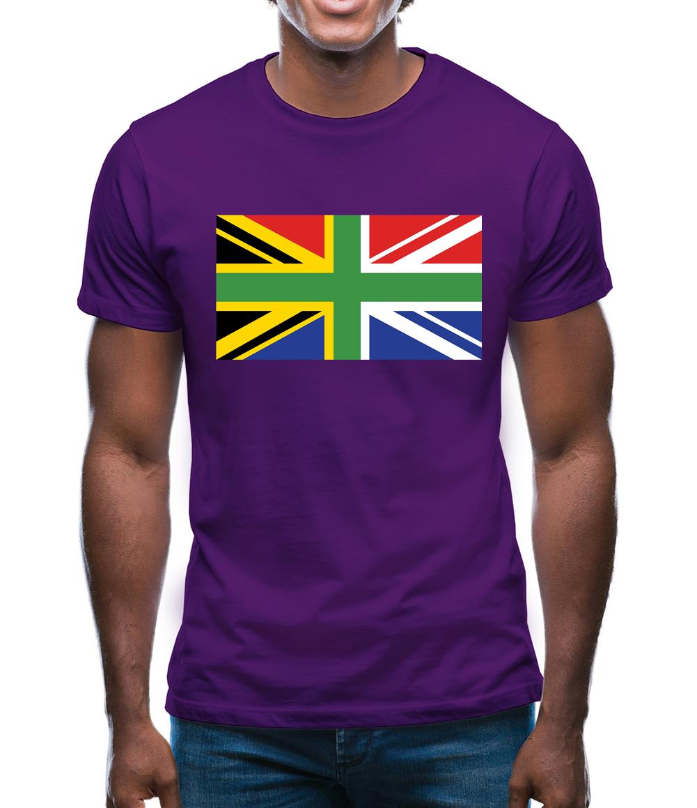South African Union Jack Flag Mens T-Shirt South African Union Jack Flag Mens T-Shirt