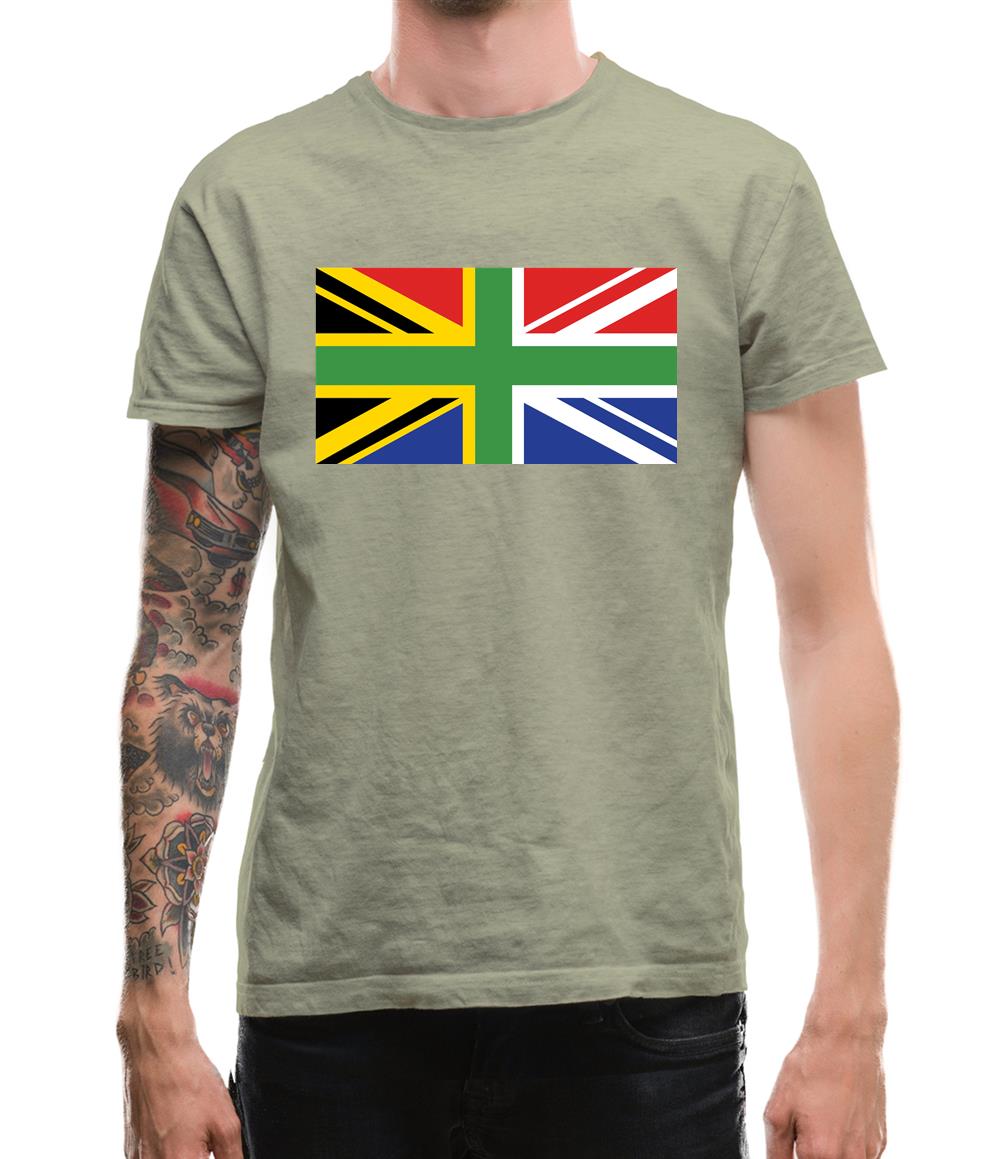 South African Union Jack Flag Mens T-Shirt South African Union Jack Flag Mens T-Shirt