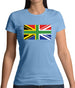 South African Union Jack Flag Womens T-Shirt South African Union Jack Flag Womens T-Shirt