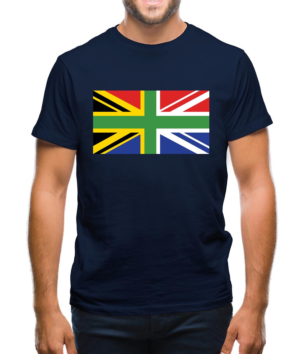 South African Union Jack Flag Mens T-Shirt South African Union Jack Flag Mens T-Shirt