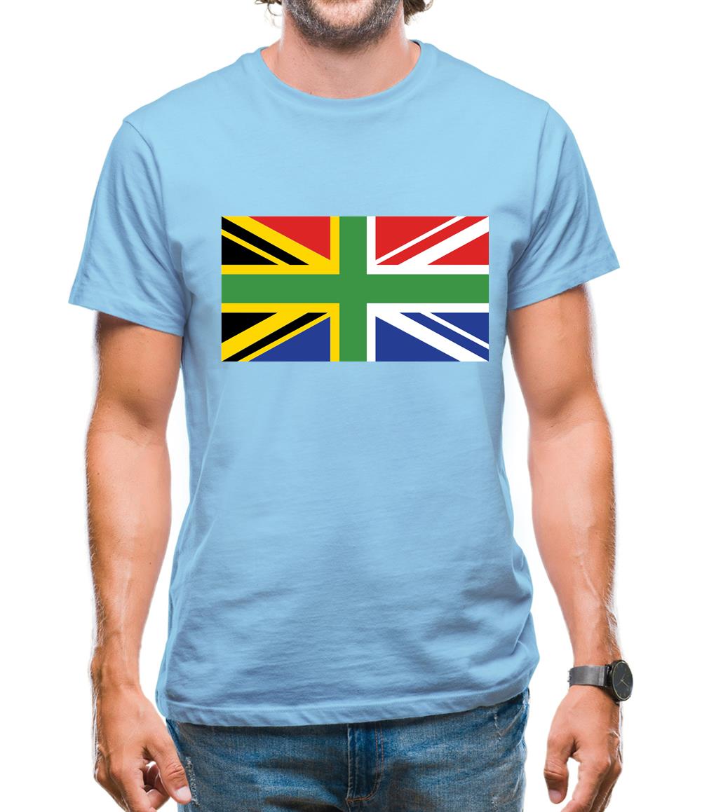 South African Union Jack Flag Mens T-Shirt South African Union Jack Flag Mens T-Shirt