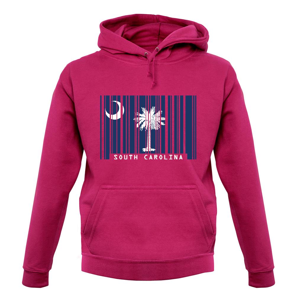 South Carolina  Barcode Style Flag unisex hoodie South Carolina  Barcode Style Flag unisex hoodie