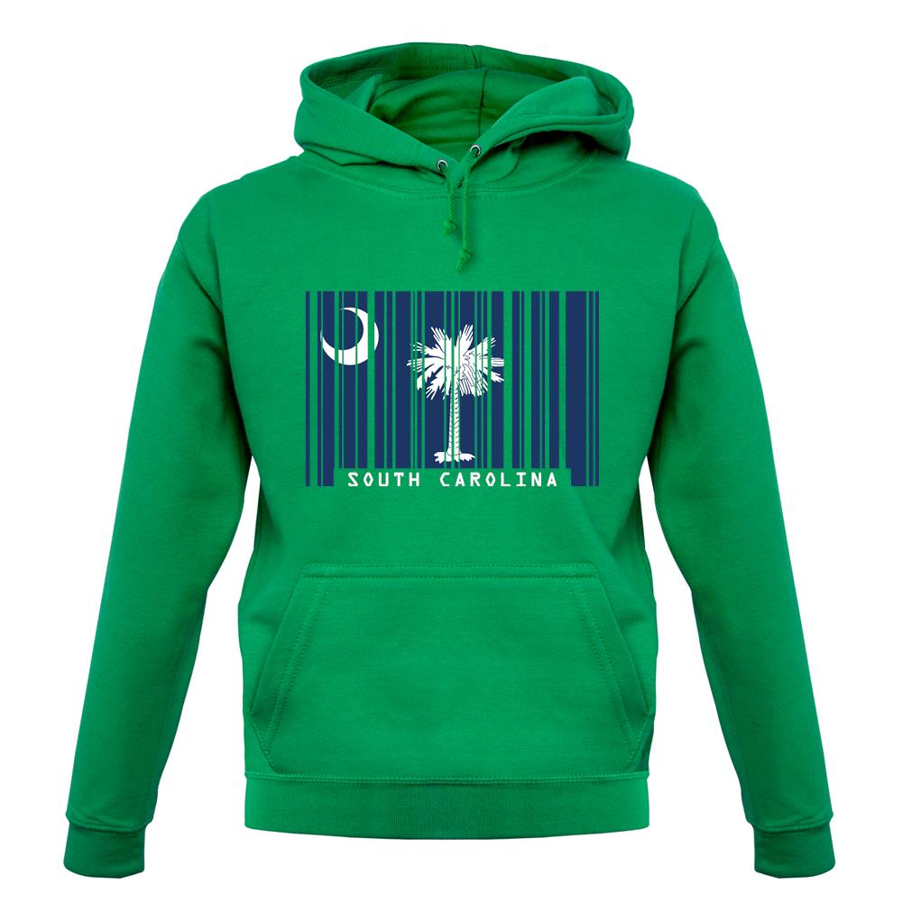 South Carolina  Barcode Style Flag unisex hoodie South Carolina  Barcode Style Flag unisex hoodie