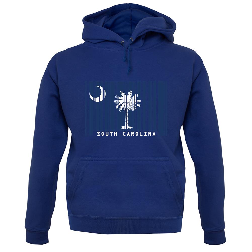 South Carolina  Barcode Style Flag unisex hoodie South Carolina  Barcode Style Flag unisex hoodie