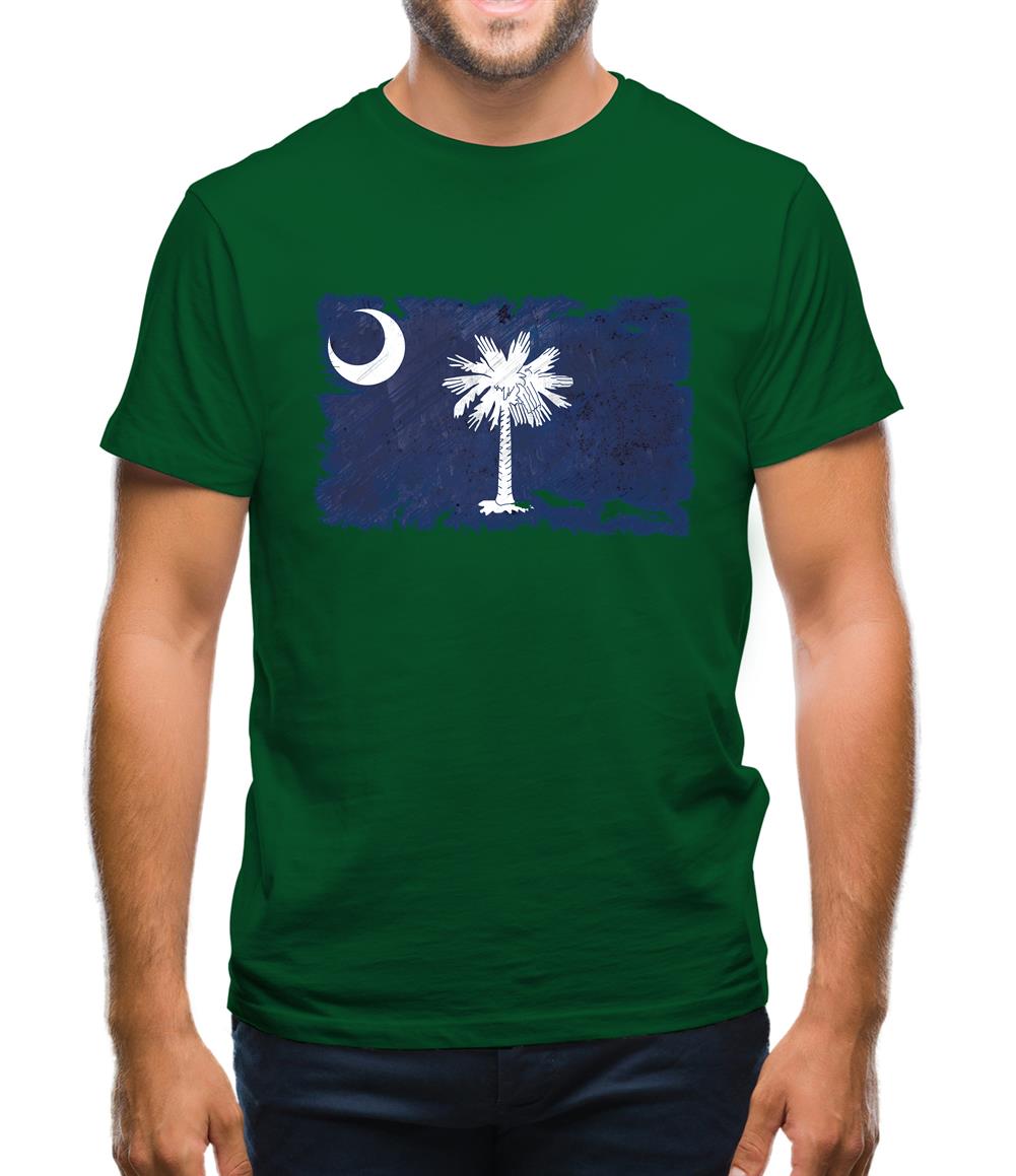 South Carolina Grunge Style Flag Mens T-Shirt South Carolina Grunge Style Flag Mens T-Shirt