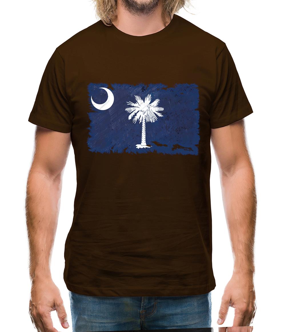 South Carolina Grunge Style Flag Mens T-Shirt South Carolina Grunge Style Flag Mens T-Shirt
