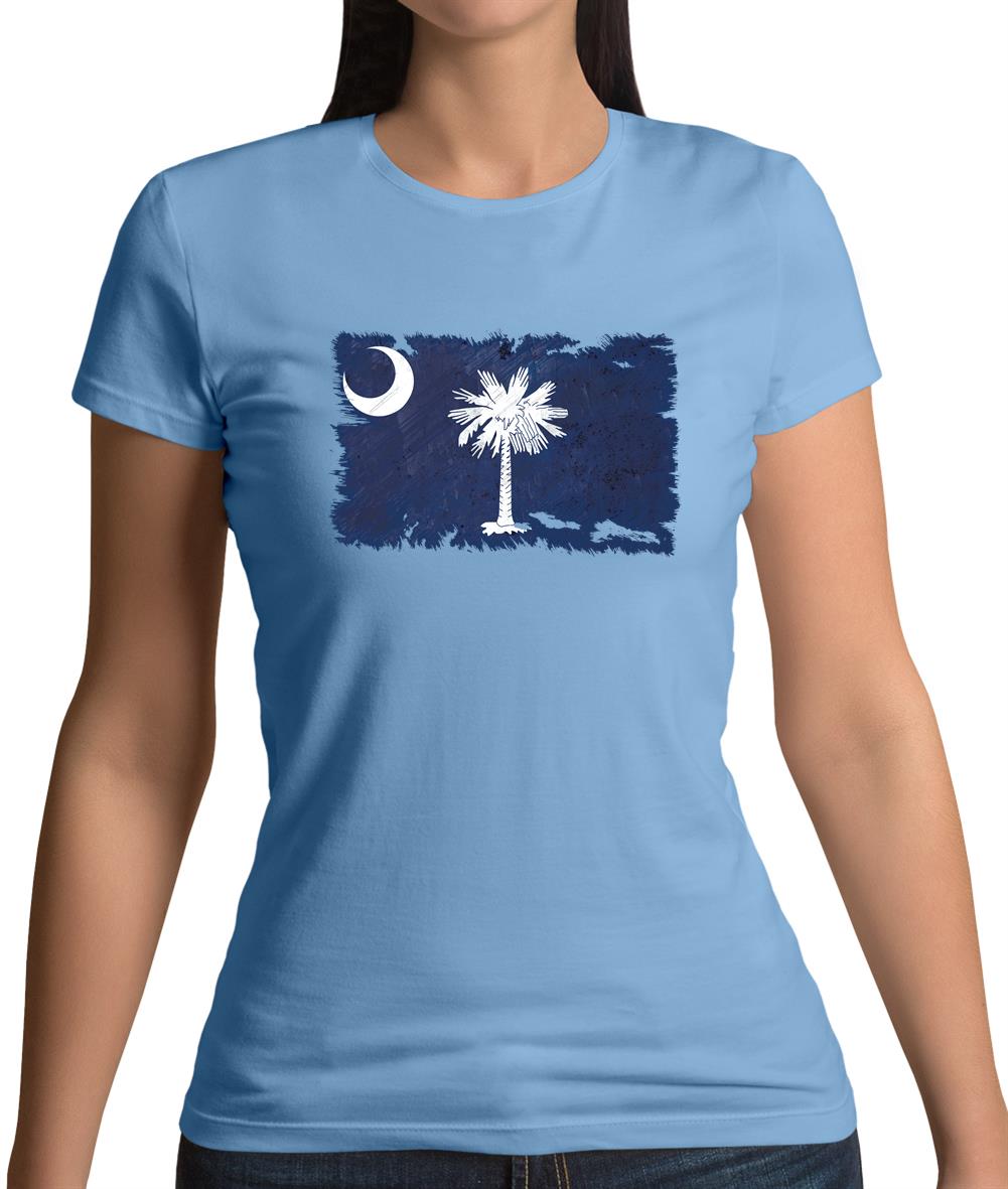 South Carolina Grunge Style Flag Womens T-Shirt South Carolina Grunge Style Flag Womens T-Shirt