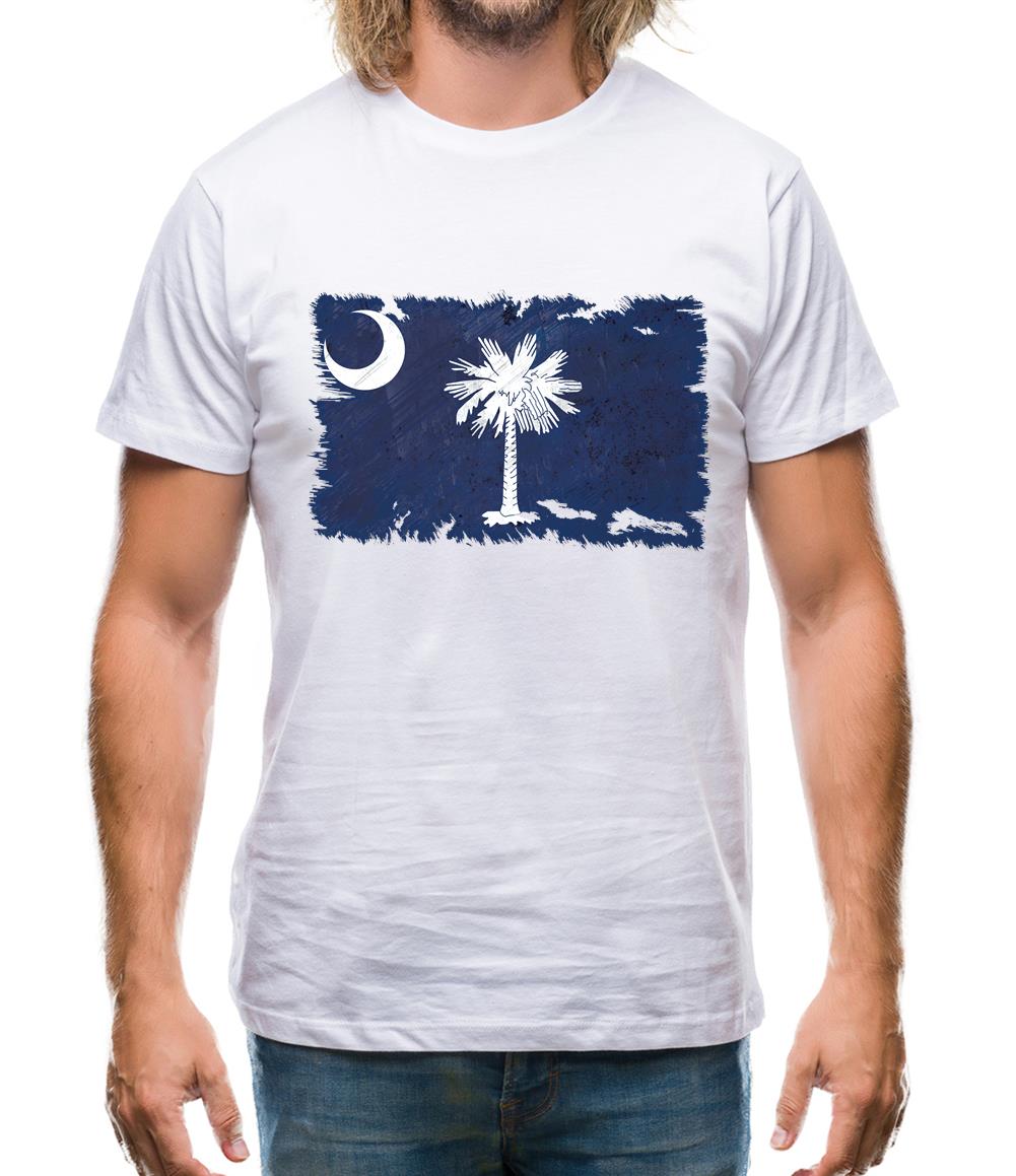 South Carolina Grunge Style Flag Mens T-Shirt South Carolina Grunge Style Flag Mens T-Shirt
