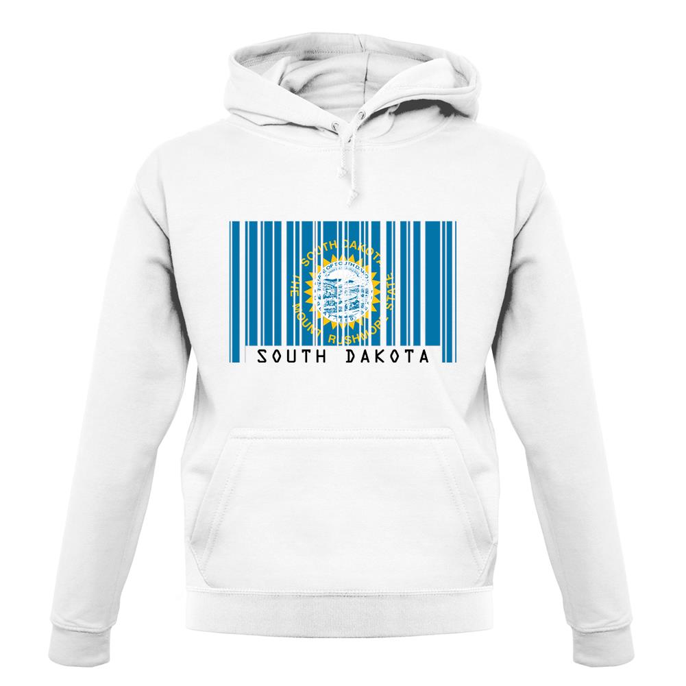 South Dakota  Barcode Style Flag unisex hoodie South Dakota  Barcode Style Flag unisex hoodie