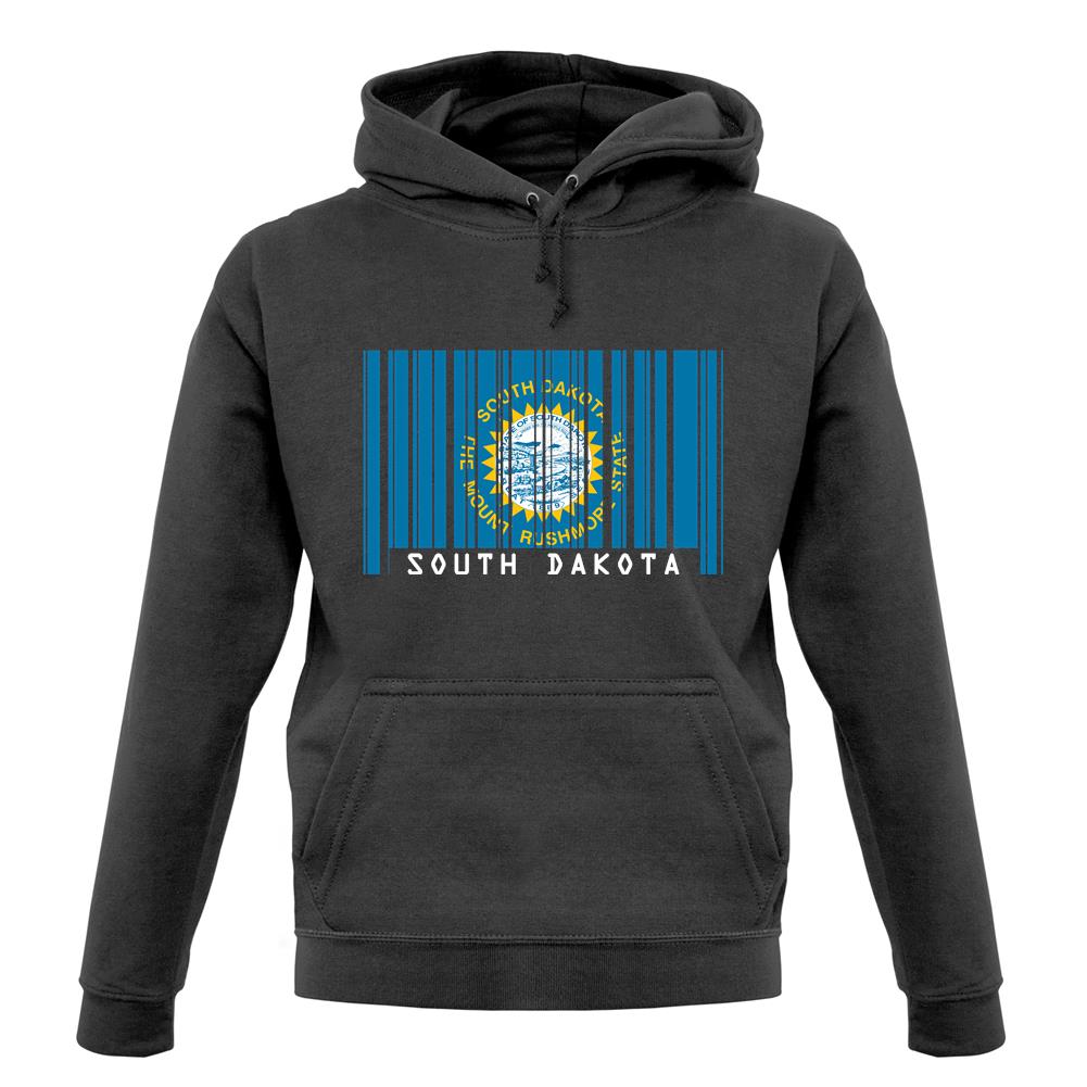South Dakota  Barcode Style Flag unisex hoodie South Dakota  Barcode Style Flag unisex hoodie