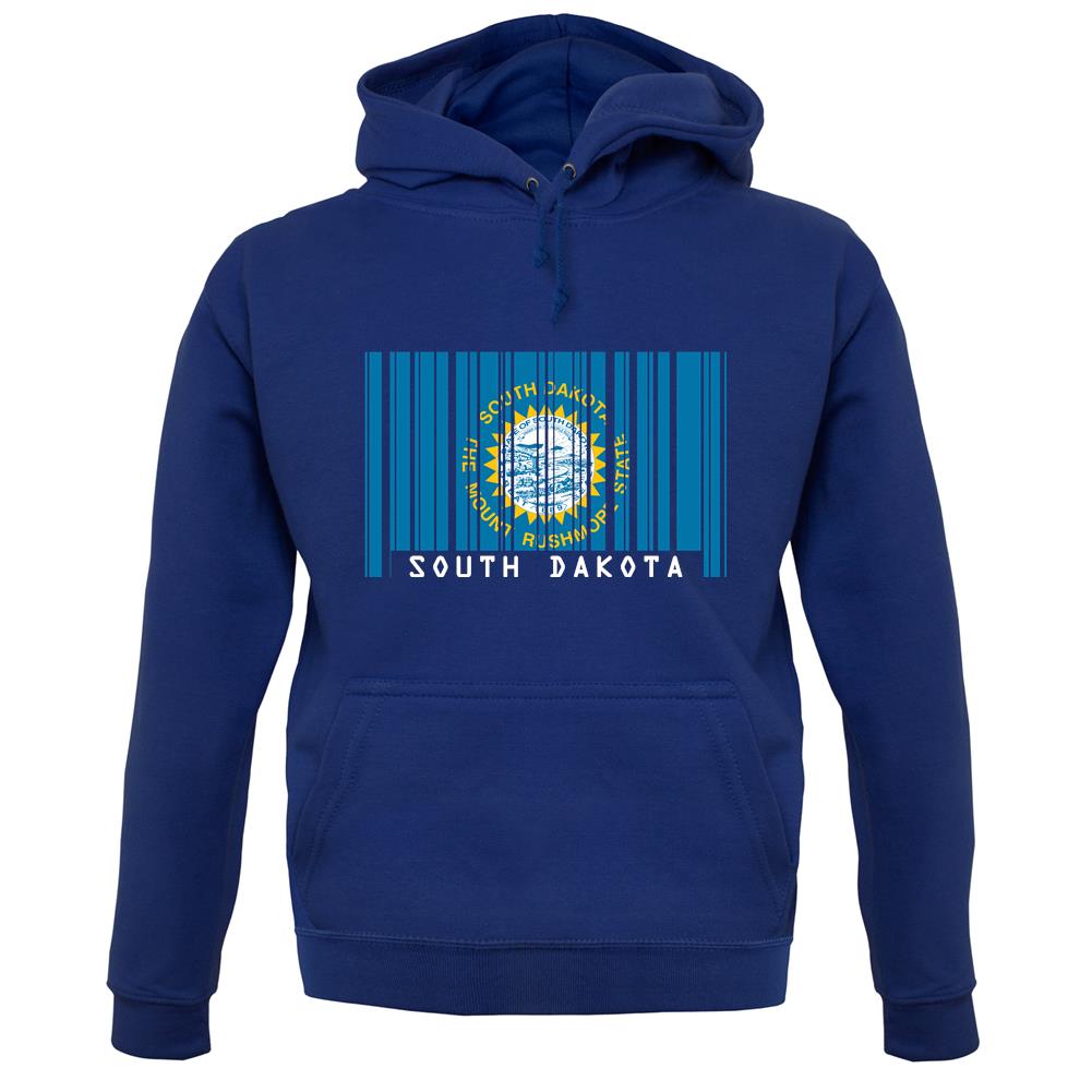 South Dakota  Barcode Style Flag unisex hoodie South Dakota  Barcode Style Flag unisex hoodie