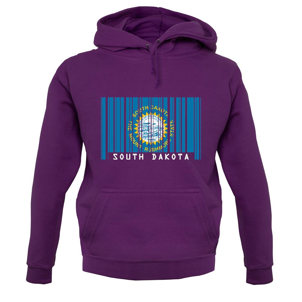 South Dakota  Barcode Style Flag unisex hoodie South Dakota  Barcode Style Flag unisex hoodie