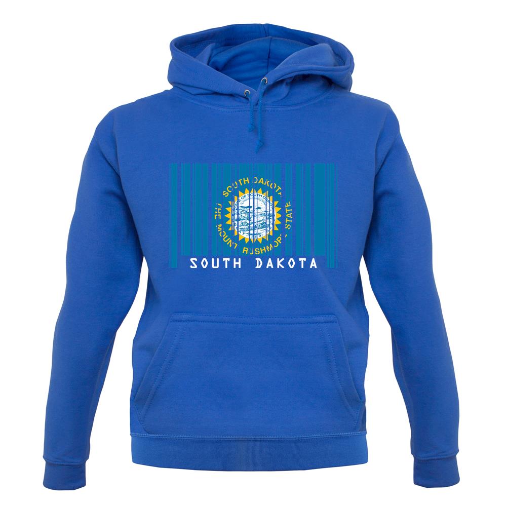 South Dakota  Barcode Style Flag unisex hoodie South Dakota  Barcode Style Flag unisex hoodie