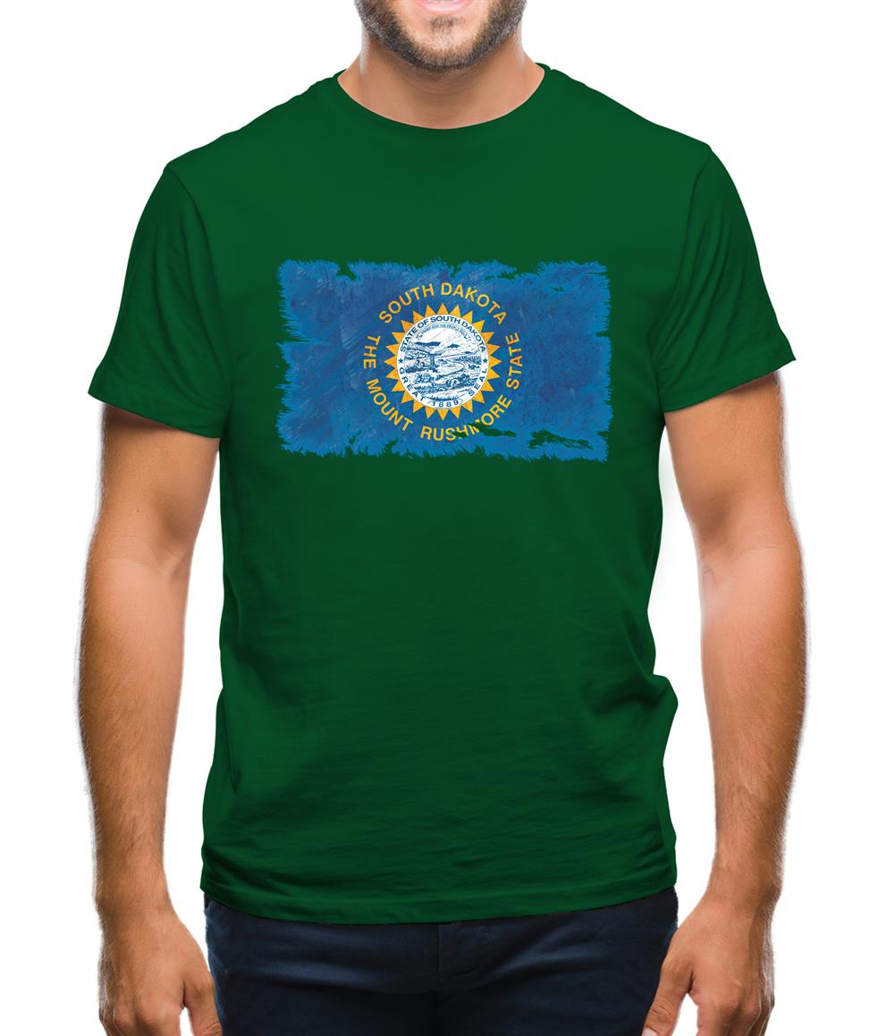 South Dakota Grunge Style Flag Mens T-Shirt South Dakota Grunge Style Flag Mens T-Shirt