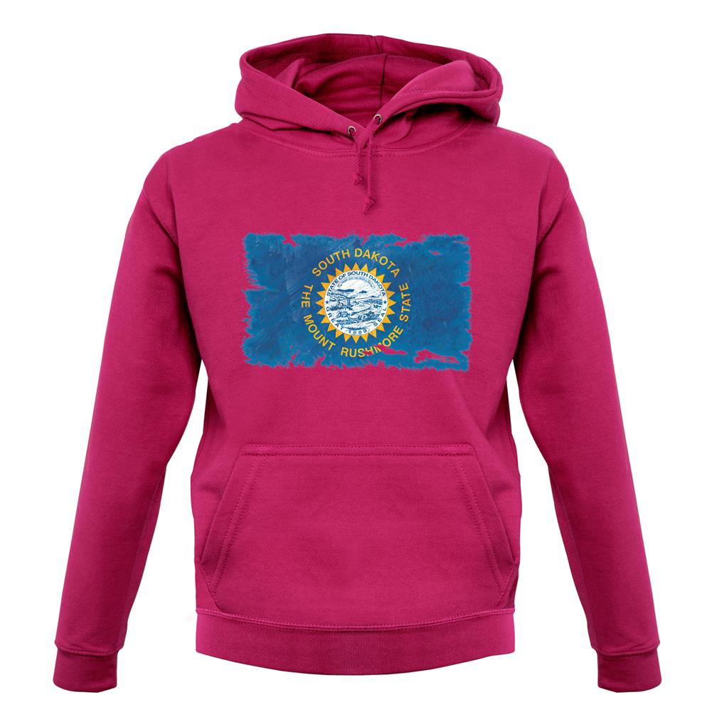 South Dakota Grunge Style Flag unisex hoodie South Dakota Grunge Style Flag unisex hoodie