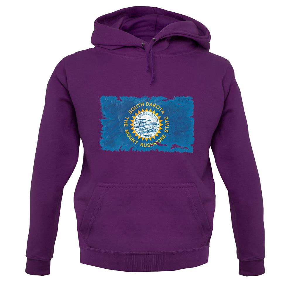 South Dakota Grunge Style Flag unisex hoodie South Dakota Grunge Style Flag unisex hoodie