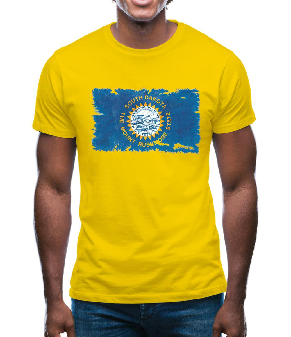 South Dakota Grunge Style Flag Mens T-Shirt South Dakota Grunge Style Flag Mens T-Shirt
