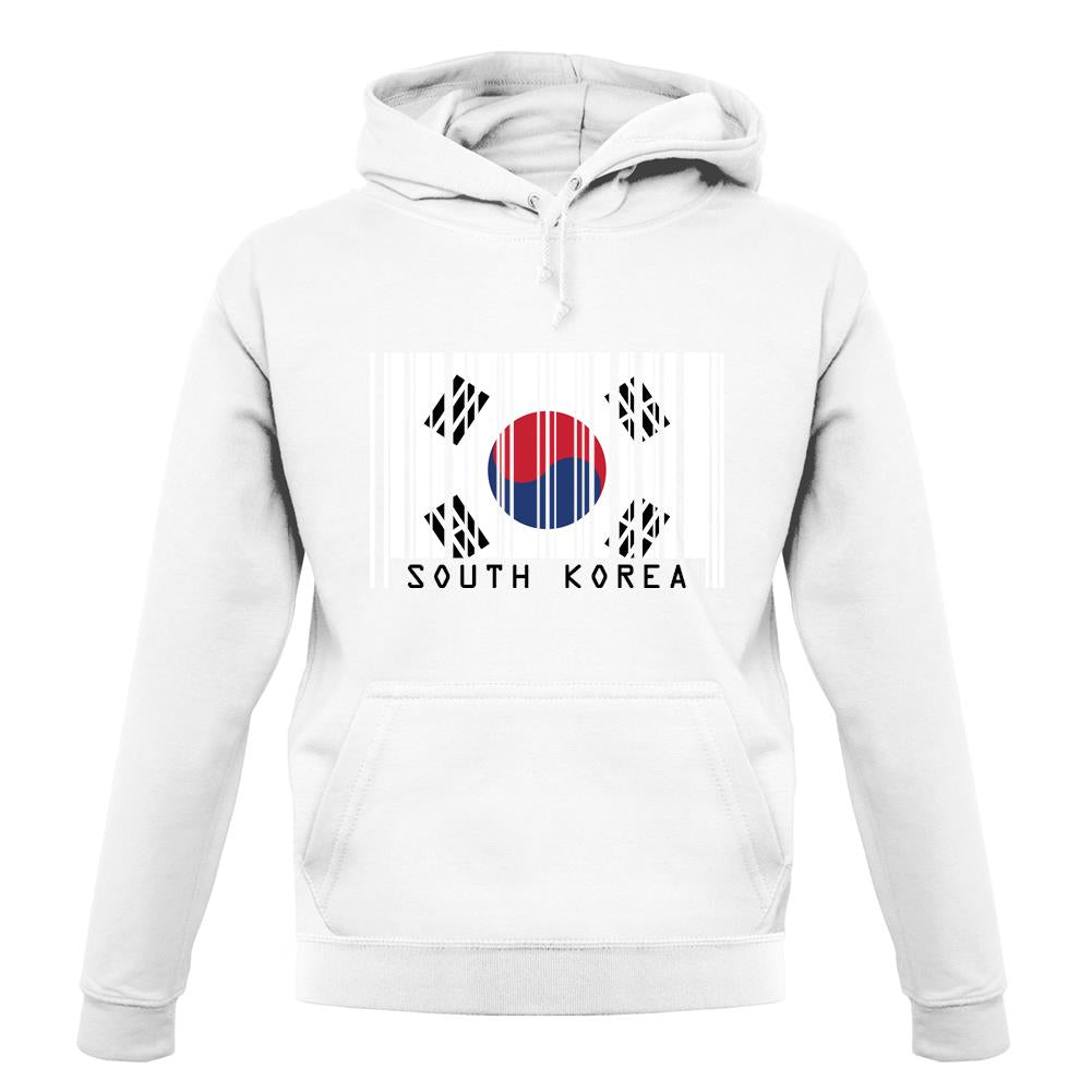 South Korea  Barcode Style Flag unisex hoodie South Korea  Barcode Style Flag unisex hoodie