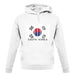 South Korea  Barcode Style Flag unisex hoodie South Korea  Barcode Style Flag unisex hoodie
