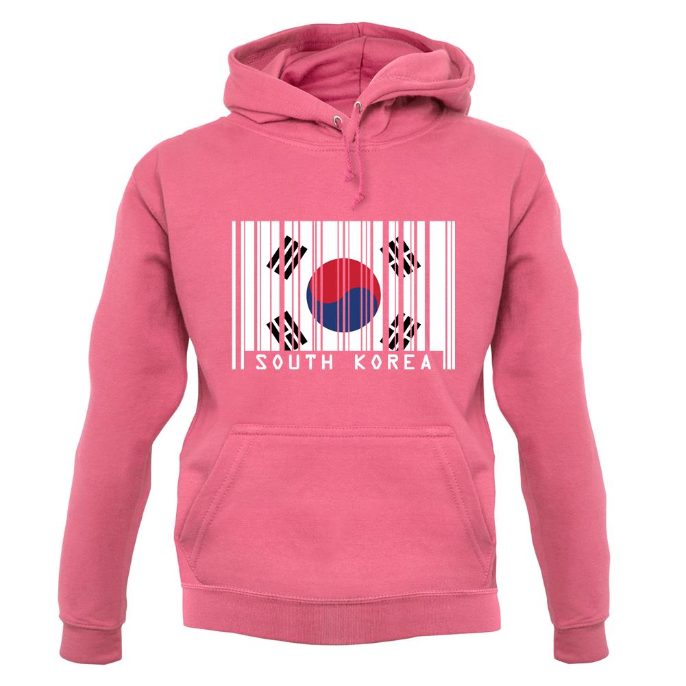 South Korea  Barcode Style Flag unisex hoodie South Korea  Barcode Style Flag unisex hoodie