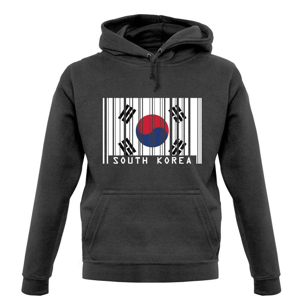 South Korea  Barcode Style Flag unisex hoodie South Korea  Barcode Style Flag unisex hoodie