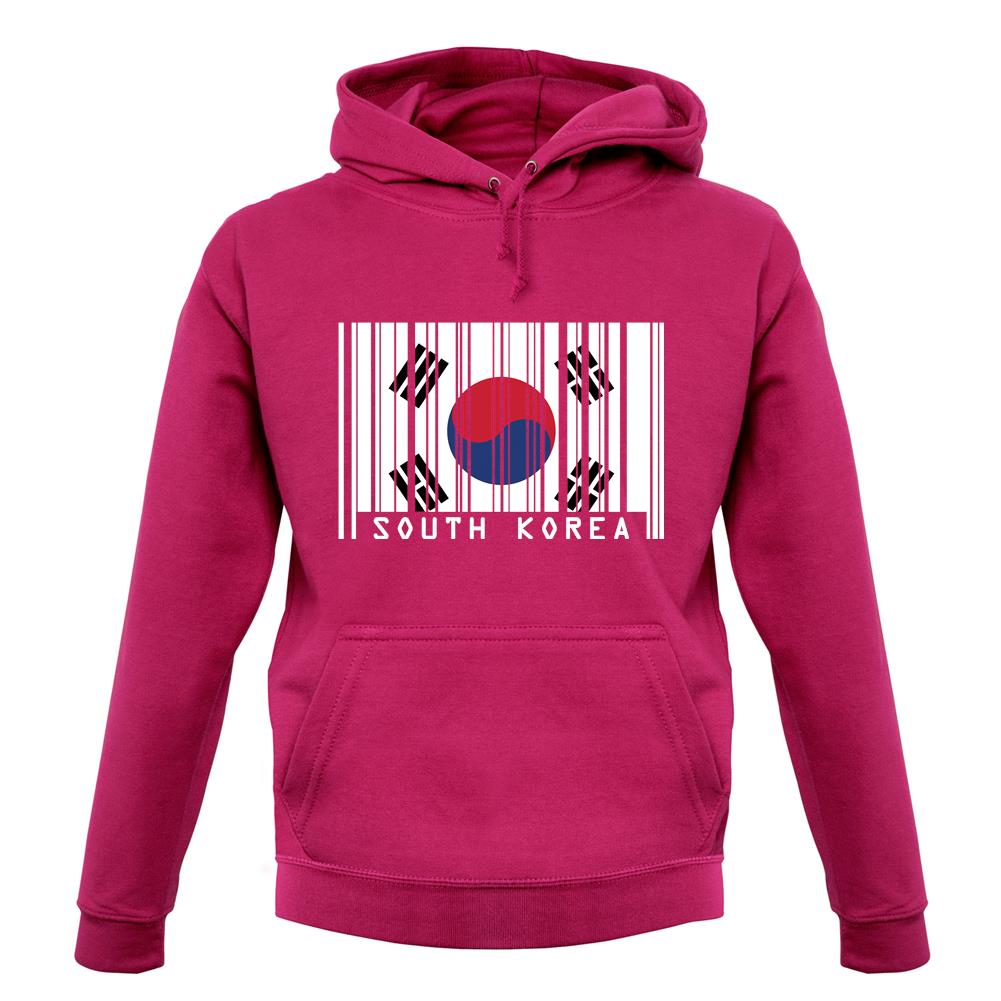 South Korea  Barcode Style Flag unisex hoodie South Korea  Barcode Style Flag unisex hoodie