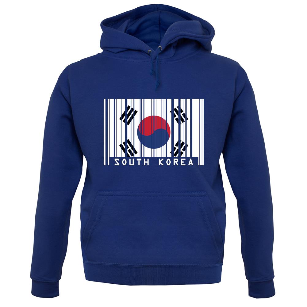 South Korea  Barcode Style Flag unisex hoodie South Korea  Barcode Style Flag unisex hoodie