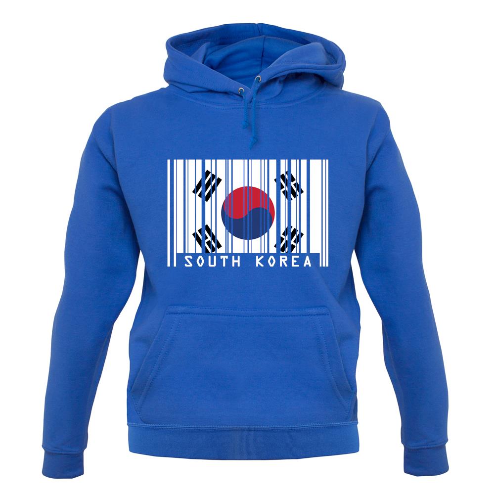 South Korea  Barcode Style Flag unisex hoodie South Korea  Barcode Style Flag unisex hoodie