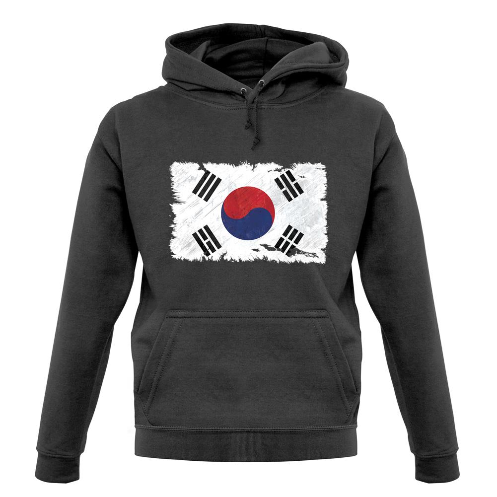 South Korea Grunge Style Flag unisex hoodie South Korea Grunge Style Flag unisex hoodie