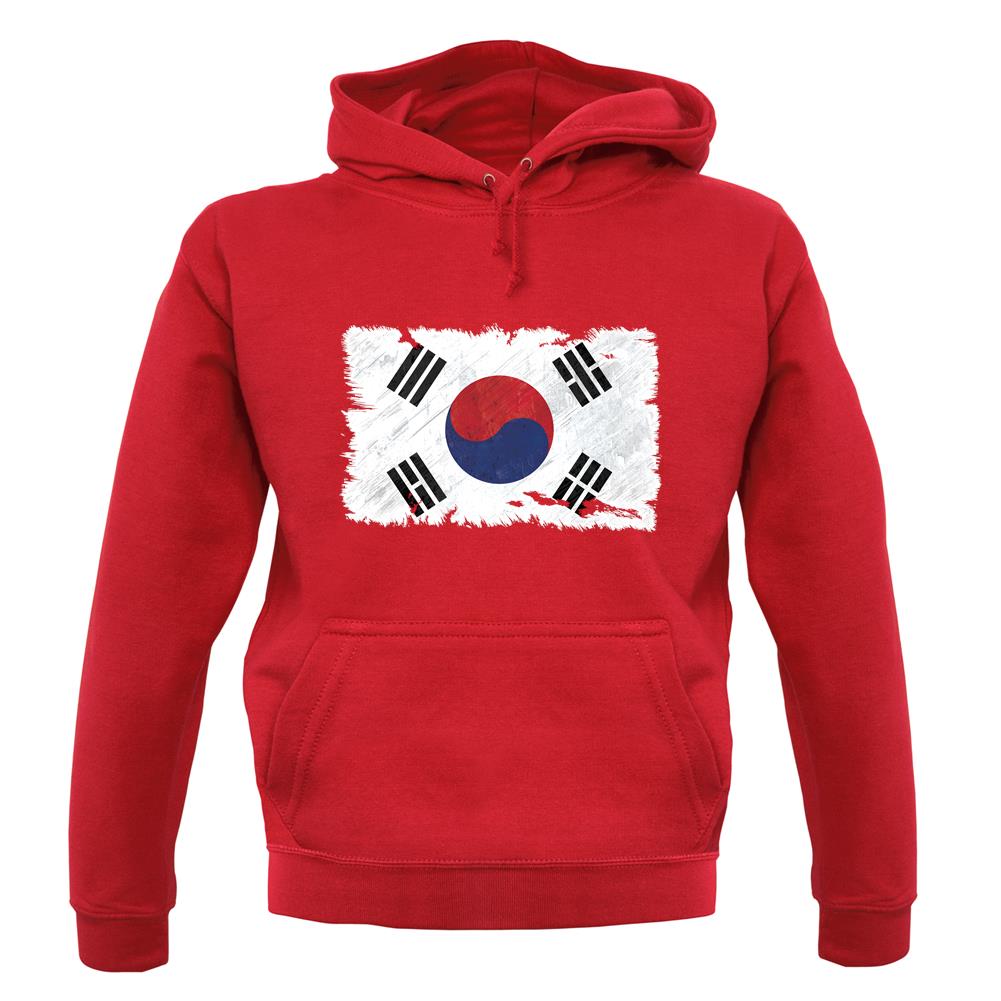 South Korea Grunge Style Flag unisex hoodie South Korea Grunge Style Flag unisex hoodie