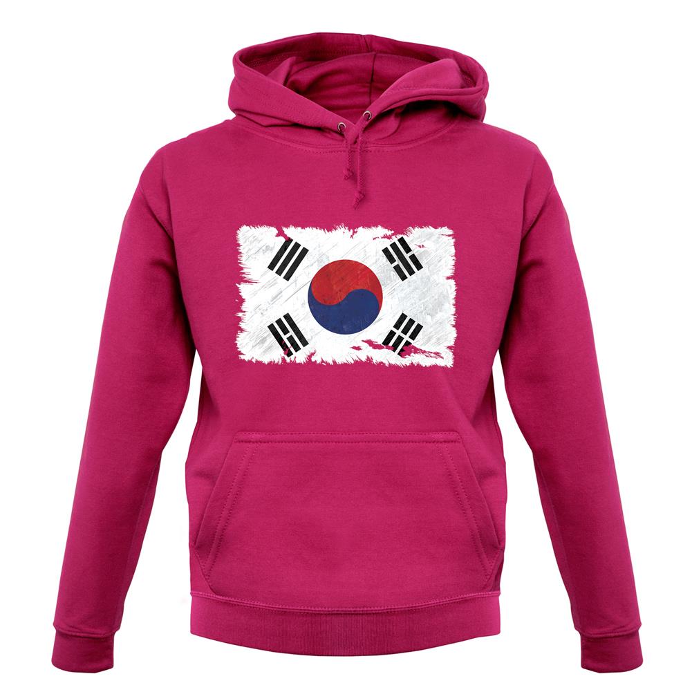 South Korea Grunge Style Flag unisex hoodie South Korea Grunge Style Flag unisex hoodie