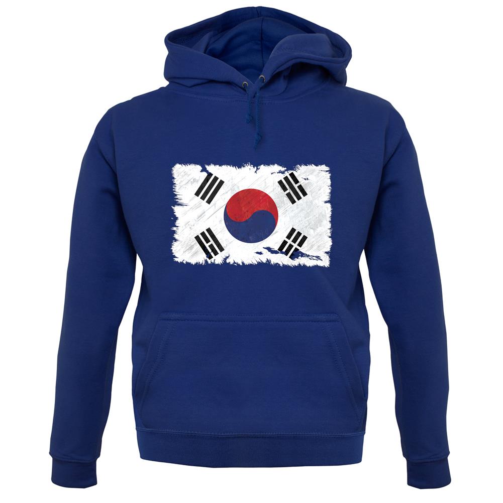 South Korea Grunge Style Flag unisex hoodie South Korea Grunge Style Flag unisex hoodie