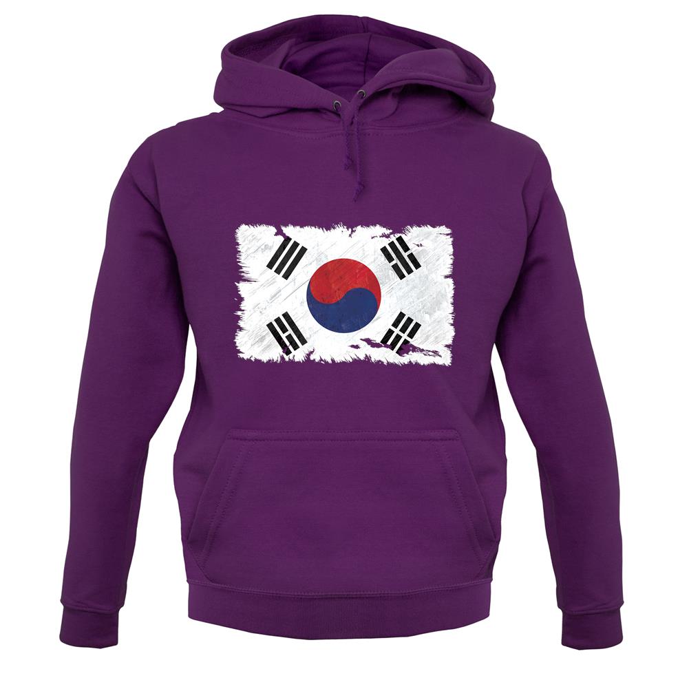 South Korea Grunge Style Flag unisex hoodie South Korea Grunge Style Flag unisex hoodie