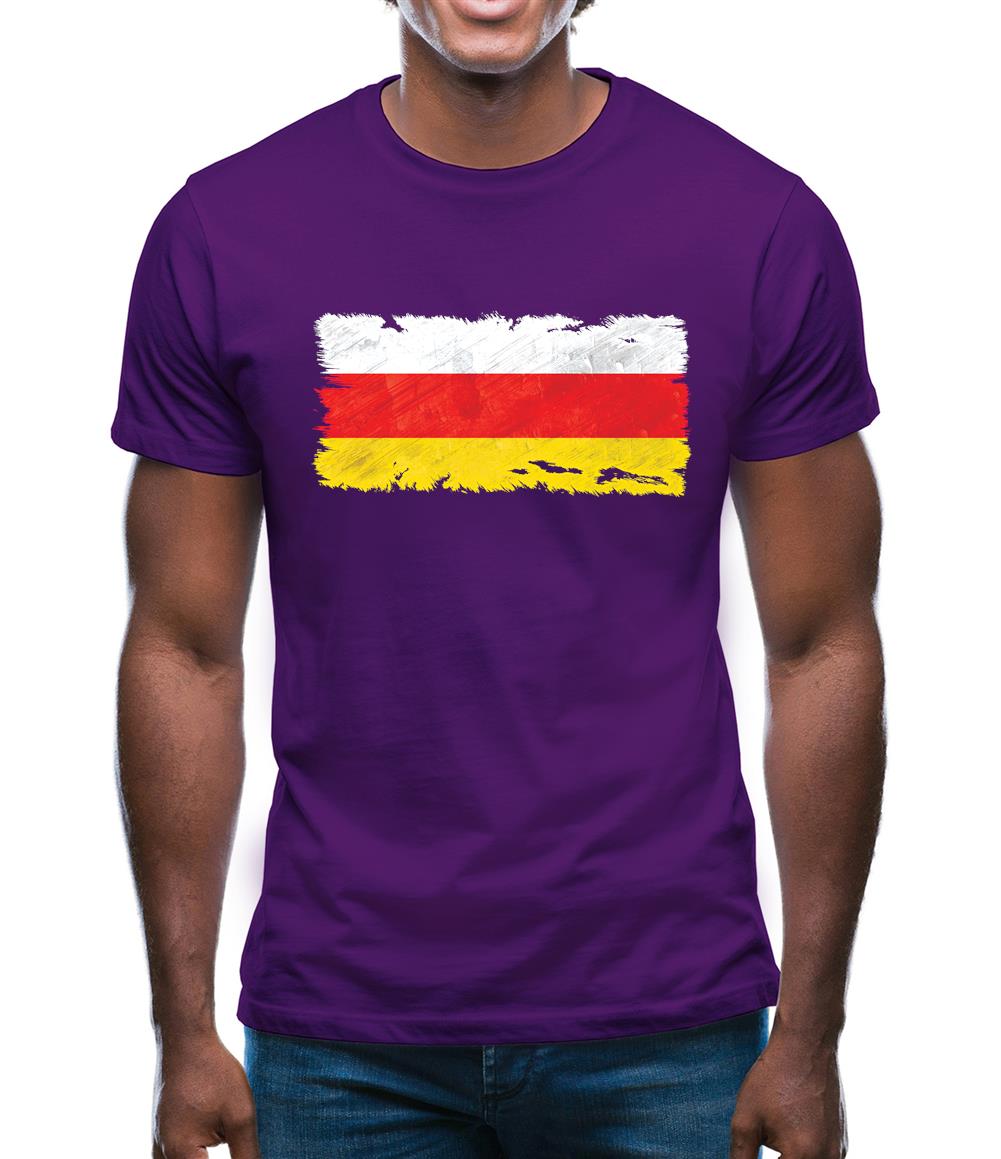 South Ossetia Grunge Style Flag Mens T-Shirt South Ossetia Grunge Style Flag Mens T-Shirt