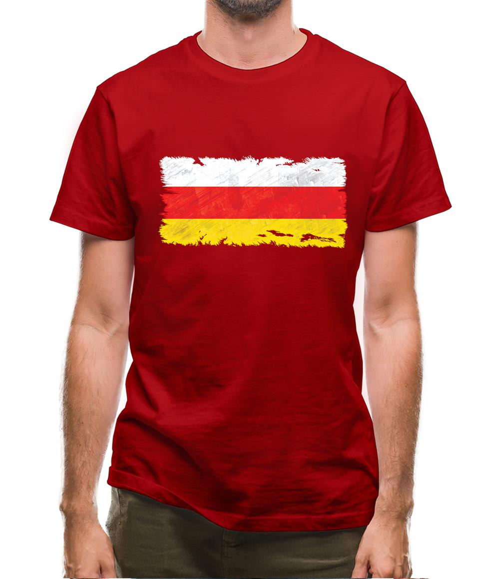 South Ossetia Grunge Style Flag Mens T-Shirt South Ossetia Grunge Style Flag Mens T-Shirt