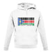 South Sudan  Barcode Style Flag unisex hoodie South Sudan  Barcode Style Flag unisex hoodie