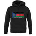 South Sudan  Barcode Style Flag unisex hoodie South Sudan  Barcode Style Flag unisex hoodie