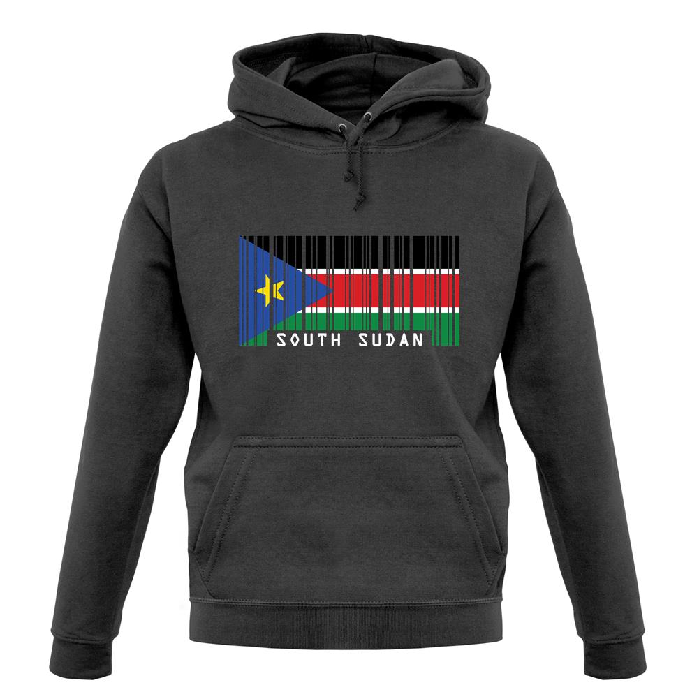 South Sudan  Barcode Style Flag unisex hoodie South Sudan  Barcode Style Flag unisex hoodie
