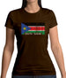 South Sudan  Barcode Style Flag Womens T-Shirt South Sudan  Barcode Style Flag Womens T-Shirt