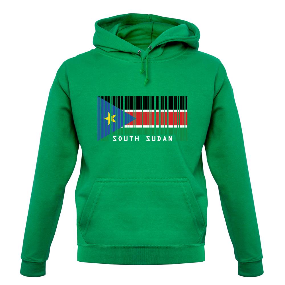 South Sudan  Barcode Style Flag unisex hoodie South Sudan  Barcode Style Flag unisex hoodie