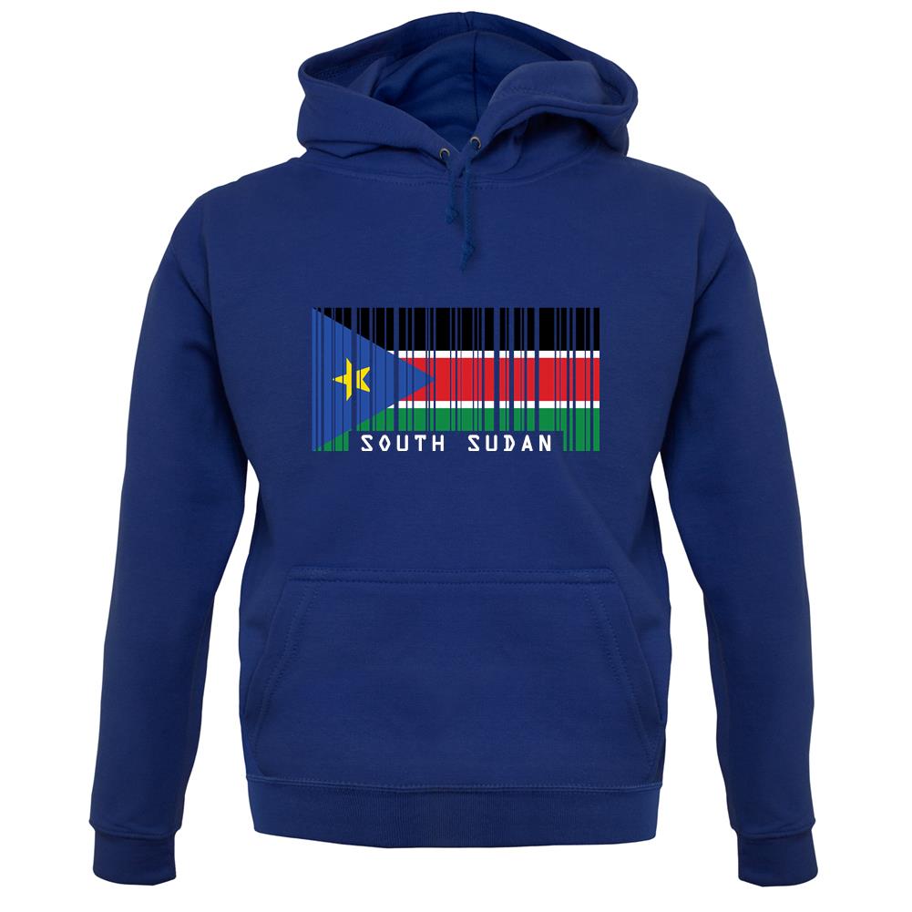 South Sudan  Barcode Style Flag unisex hoodie South Sudan  Barcode Style Flag unisex hoodie
