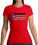 South Sudan  Barcode Style Flag Womens T-Shirt South Sudan  Barcode Style Flag Womens T-Shirt