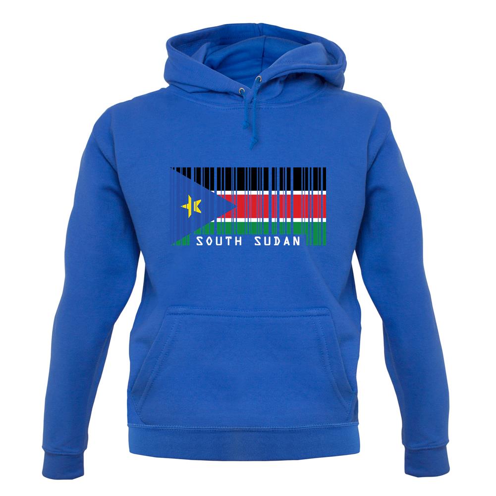 South Sudan  Barcode Style Flag unisex hoodie South Sudan  Barcode Style Flag unisex hoodie