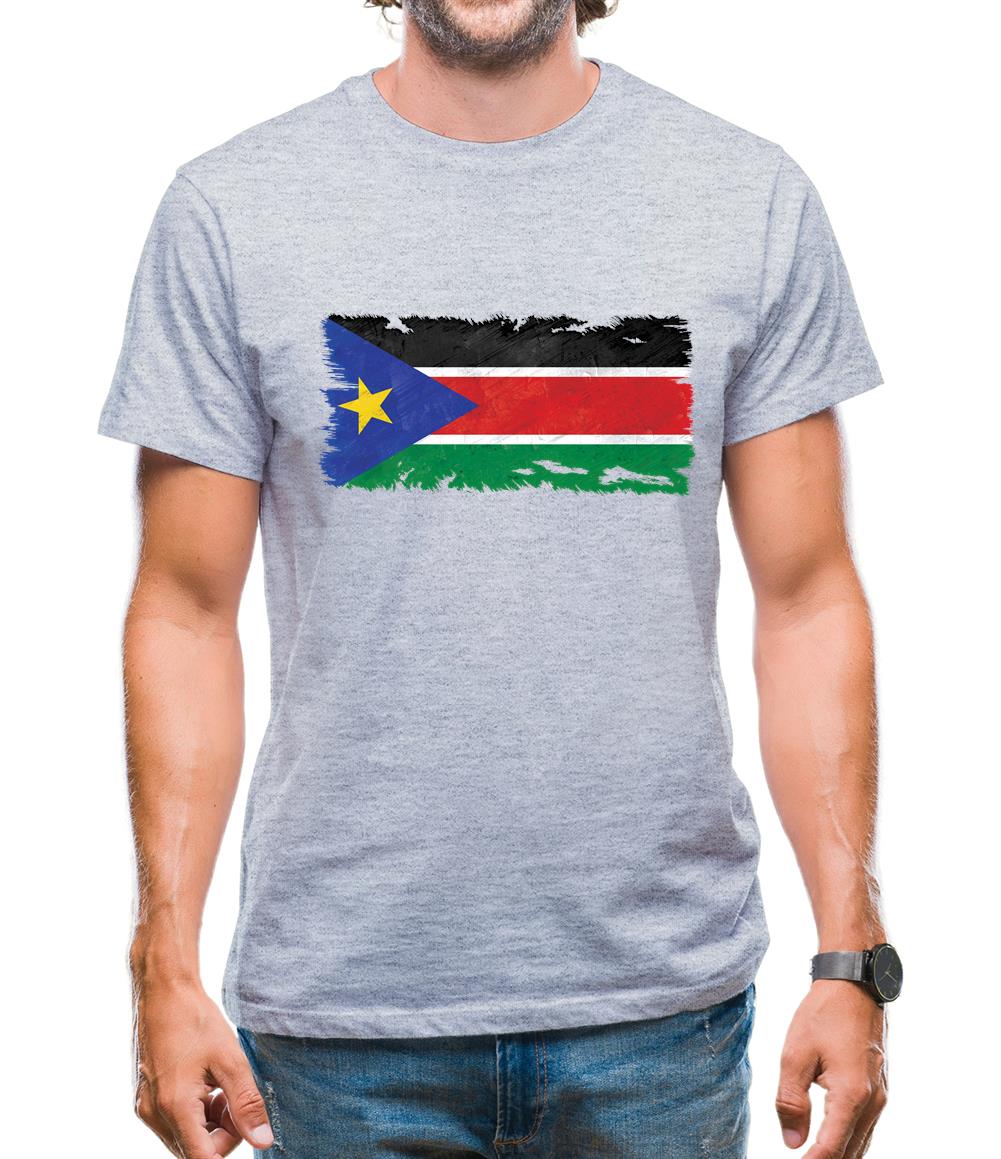 South Sudan Grunge Style Flag Mens T-Shirt South Sudan Grunge Style Flag Mens T-Shirt