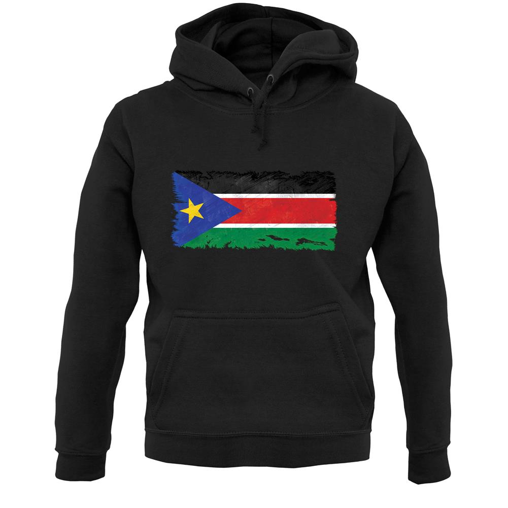 South Sudan Grunge Style Flag Unisex Hoodie