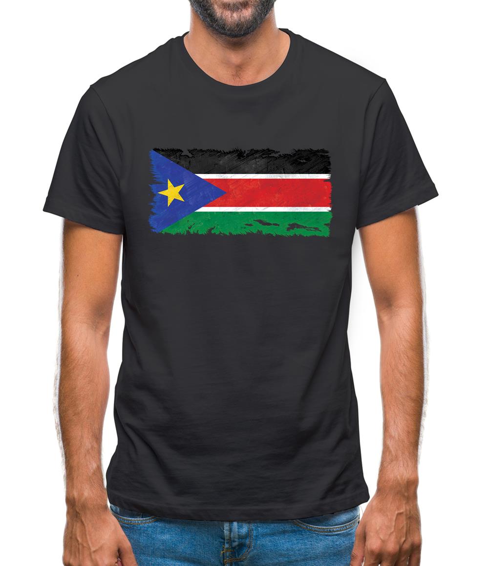 South Sudan Grunge Style Flag Mens T-Shirt South Sudan Grunge Style Flag Mens T-Shirt