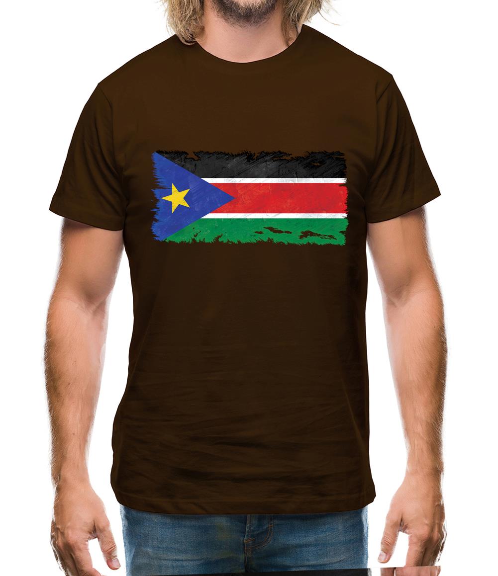 South Sudan Grunge Style Flag Mens T-Shirt South Sudan Grunge Style Flag Mens T-Shirt