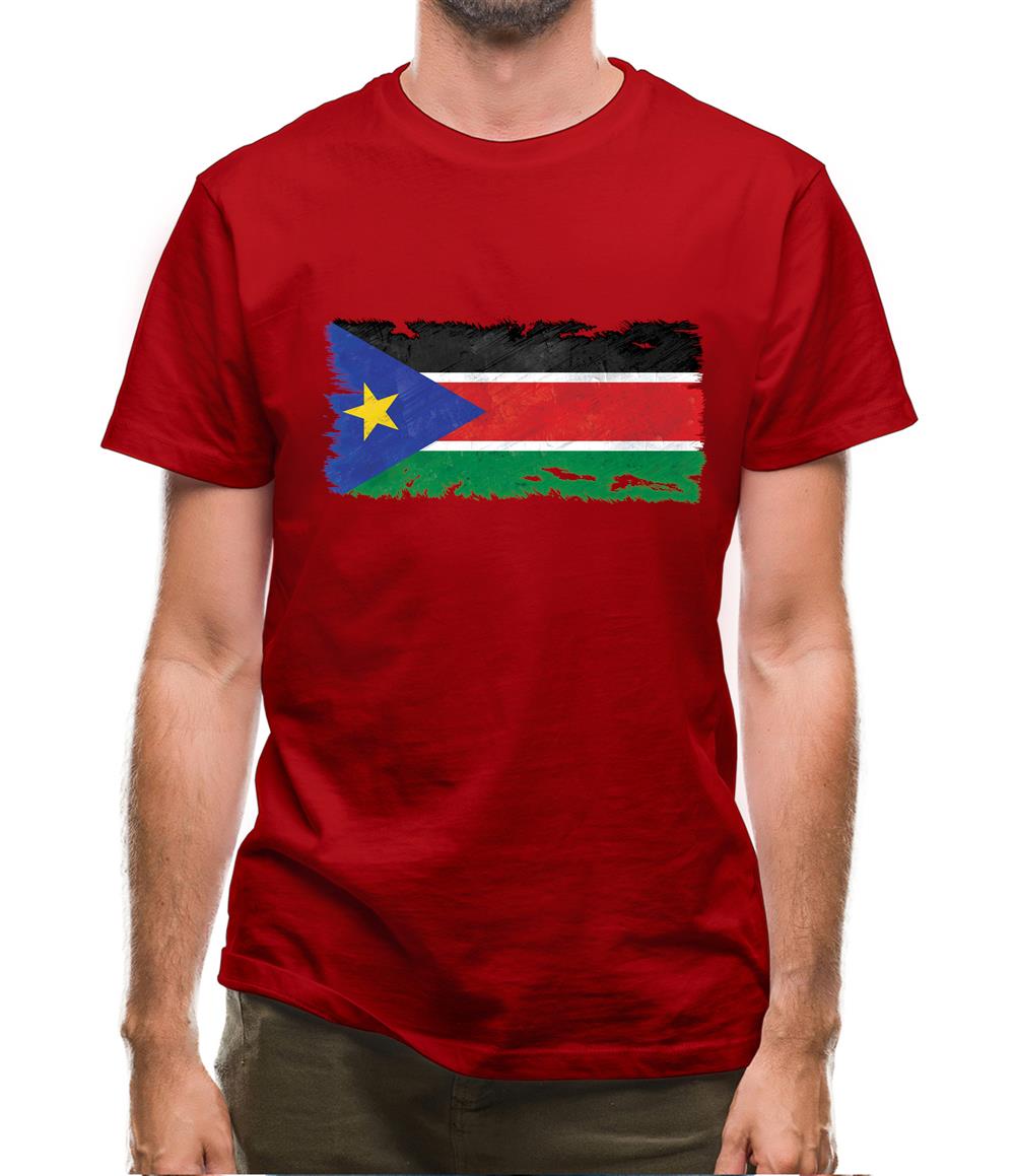 South Sudan Grunge Style Flag Mens T-Shirt South Sudan Grunge Style Flag Mens T-Shirt